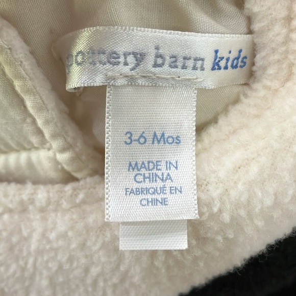 Pottery Barn Kids Baby Cow Farm White Black Polyester Costume Halloween Play - Picture 6 of 8